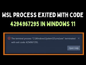 How to Fix WSL Process Exited With Code 4294967295 in Windows 11