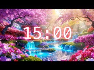 15-Minute Classroom Timer | Flower Garden Focus Countdown for Students and Teachers