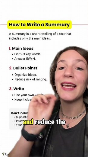 How to Write a Summary