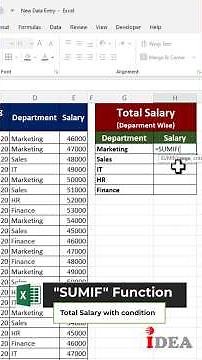 Lesson-57 | Excel for beginner to advance | Calculate total salary by department in excel