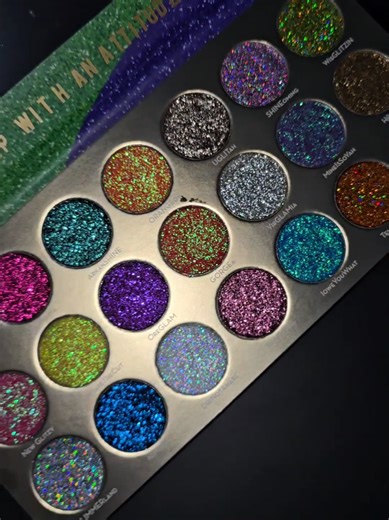 Swatches de la Paleta United Shades of Glitter de @Rude Cosmetics España #gifted #paletadesombras #glitter #rudecosmeticspalette