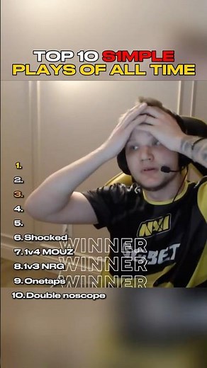 Top 10 s1mple Plays EVER 🐐 (Part 1)