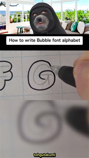 HOW TO WRITE BUBBLE FONT ALPHABET ✍️