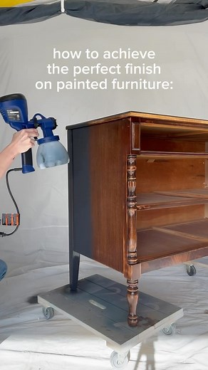 57K views · 136 reactions | Want to get a smooth finish when painting furniture? Use a paint sprayer! Comment “SPRAY” for the link to this beginner friendly paint sprayer, and a full tutorial on how to use prep, use, and clean it!  #diy #furnituredesign #painting #renovation #paintedfurniture #easydiy #diyproject | Salvaged By Sammie | Facebook