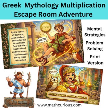 Bundle of Multiplication & Division Escape Room Adventures Digital Instant