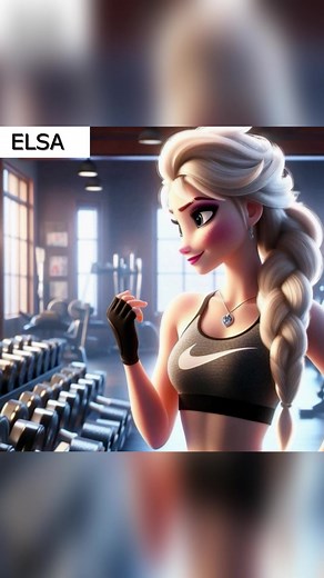 Disney Princesses Transforming at the Gym