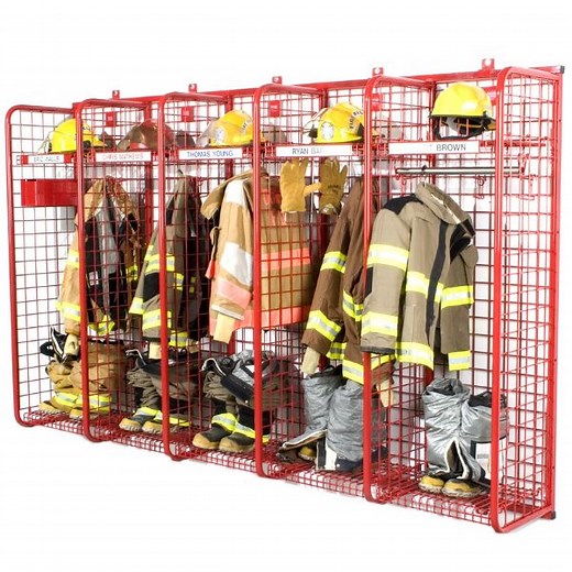 Standard Wall Mount Lockers for Fire & EMS - GearGrid