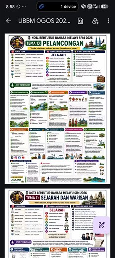Nota Ujian Bertutur Bahasa Melayu SPM (Tema 10–18)