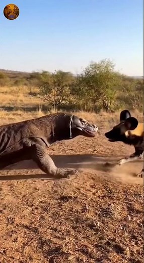 Komodo vs Buffalo, Crocodile & Hyena 🐊🔥 #Shorts