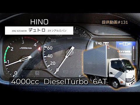 【トン・トン・トン・トン・ヒノノニトン】日野 デュトロ 2トンアルミバン フル加速 | 4.0Lディーゼルターボの実力！ 巡航回転数 HINO dutro