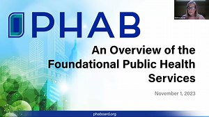 Overview of the Foundational Public Health Services