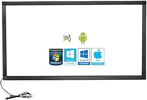 32 to 98 Inches 20 Touch Points IR Touch Frame,Infrared Touch Panel,Touch Screen Overlay Kit Plug and Play NO Glass (86 Inches)
