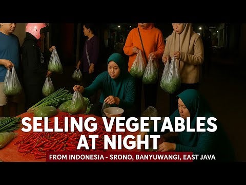 Night Market Vegetable Seller Live in Indonesia 🇮🇩 | Fresh Veggies, Street Vibes & Real Life Hustle