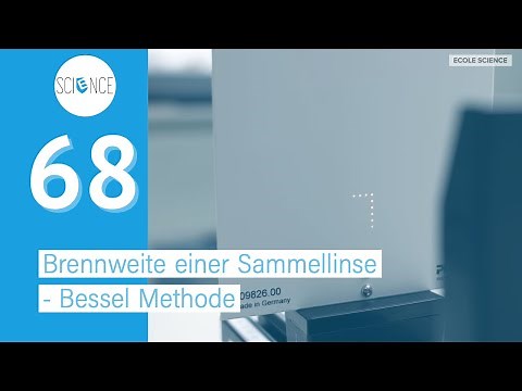 Experiment: Focal length a positive (convex) lens with Bessel