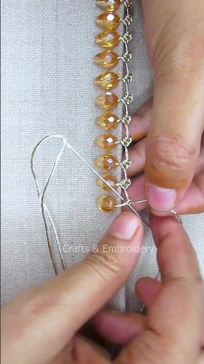 🔥So pretty border lace embroidery!✨🪡 #viral #shorts #embroidery