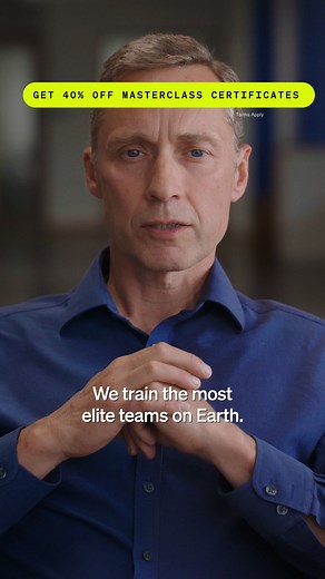 Give yourself the gift of career growth: 40% off MasterClass Certificates. Learn high-stakes leadership strategies from former Navy SEALs. | MasterClass