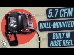 FIAC WallAir: A compact wall mounted air compressor with integrated hose reel!