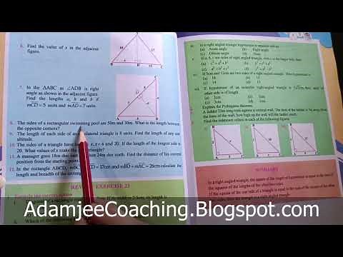 NEW Math 10th Exercise 23.1 Q.8 | PYTHAGORAS THEOREM |