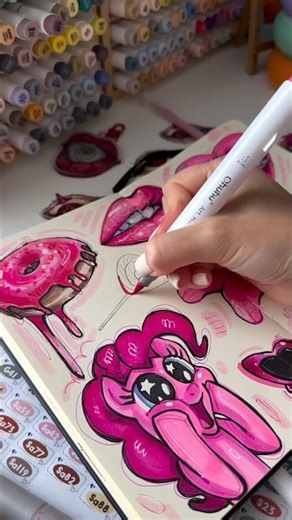 Drawing a girl in pink #drawing #drawingideas #artwork #girldrawing