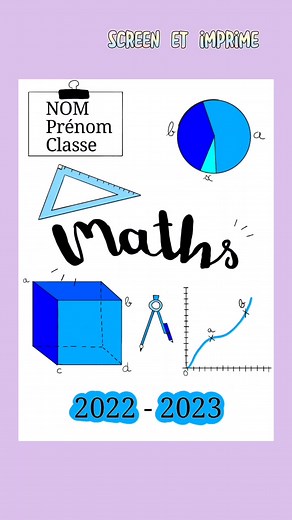 Idées créatives de pages de garde de maths