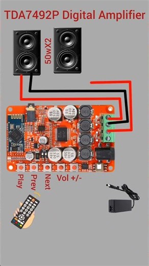 How to Make 50W+50W Amplifier using TDA7492P | Full Circuit Diagram