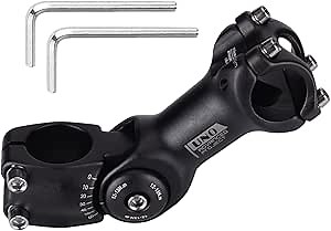 FOMTOR 31.8mm 25.4mm Adjustable Stem 90mm 110mm 0~60 Degree UNO MTB Adjustable Handlebar Stem for Most Mountain Bike Road Bike MTB