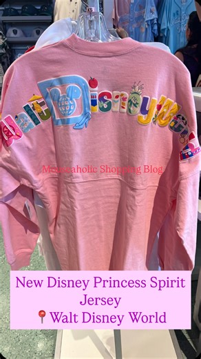 MOUSEAHOLIC SHOPPING BLOG ♥️ Lindsey on Instagram: "💖New Disney Merch - Disney princess spirit jersey💖 📍Walt Disney World 💖 As Disneyland did last week, Disney World has finally received their own version of the Disney princess spirit jersey✨ 💖 there are far more Disney princesses in blazing on the letters than Disneyland because Walt Disney World is longer. Either way, they are both super cute. • • • • • • • • • #waltdisneyworld | #disneyworld | #spiritjersey | #spiritjerseydisney | #disne