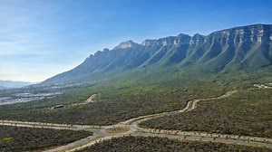 Monterrey Valley beneath the Sierra Madre mountains