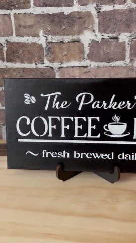 Custom Coffee Bar Wood Sign, Fresh Brewed Daily, Kitchen Decor - Etsy