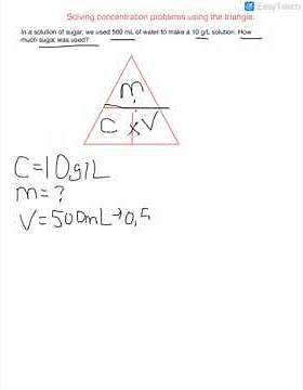 How to calculate concentration using the triangle.