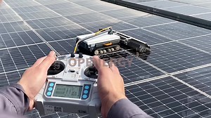 24v Lithium Battery Power Automatic Solar Panel Cleaning Robot Portable Dry /Water Cleaning Washing Machine for Solar Systems