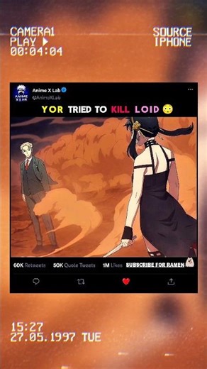 Yor tried to kill Loid 😳☠️ | Spy X Family Season 3 | #spyxfamily #animeedit #trend