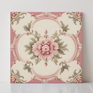 Victorian Tile: Rose Floral Bathroom Flower Wall Art Decor Kitchen Backsplash Deco - Etsy