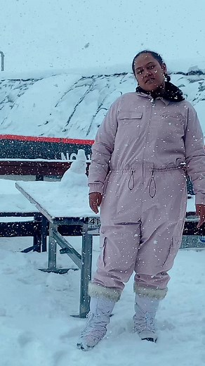 First time being in the snoww 🤍🤍