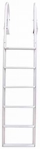 Jif Marine Hinged Dock Ladder - 6 Steps - 750 lbs - Aluminum - 4" Deep Step Jif Marine Boat Dock Lad