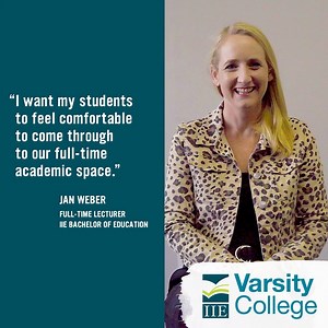 Thanks to our smaller classes, our students are able to engage with tutors on a one-on-one basis. Not only does this help us understand how they learn best, it also gives students the academic support they need to exceed their own expectations. Varsity College is an educational brand of The Independent Institute of Education (The IIE). | IIE Varsity College