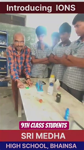 introducing ions - 9th class students. also the strength acid versus intensity of light-the relation