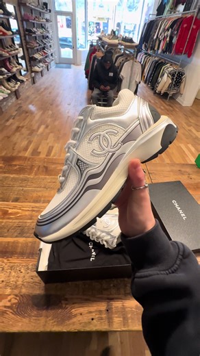 Thoughts on these Chanel Silver Trainers..? 😮‍💨👀 / Size 8.5 (41.5) / 1.2K / Brand New! 🛒 Available In Store & Online Now! #sneakerstore #chanel #chicago #designersneakers #sneakers