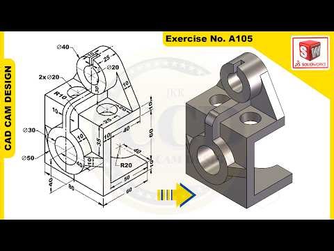 SolidWorks Tutorial for beginners Exercise A105