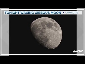 A look at Wednesday night's waxing gibbous moon