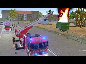 Emergency Call 112 Fire Fighting Simulation - Ladder Truck in Action! 4K