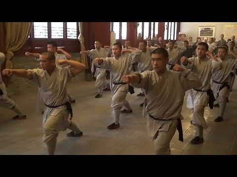 Shaolin Warrior Monks Group Demonstration INSIDE the Shaolin Temple