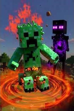Epic Minecraft Battle: Enderman vs Creeper Explosion!
