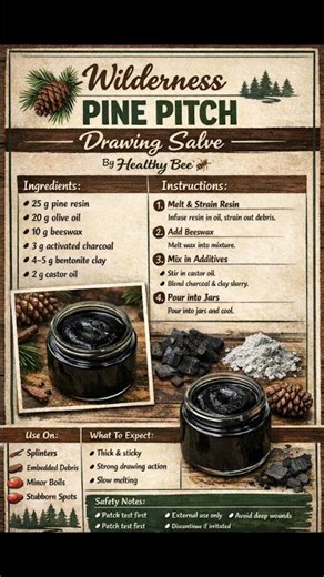 Recipe: Pine Pitch Drawing Salve