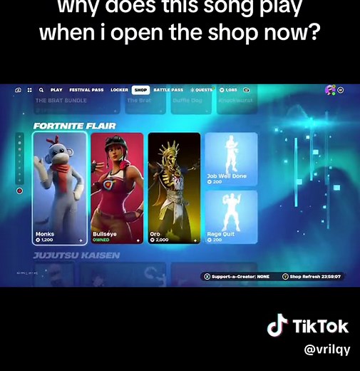 Gojo Satoru Returns to Fortnite Shop