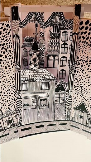 Mouse Village Toy Theatre Puppet Theater Children's Story Cute Kids Video Illustration Craft DIY