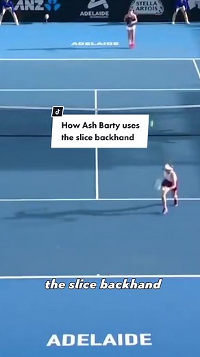 How Ash Barty uses the slice backhand 👆 #barty #ashbarty #slice #womenstennis #tennistips