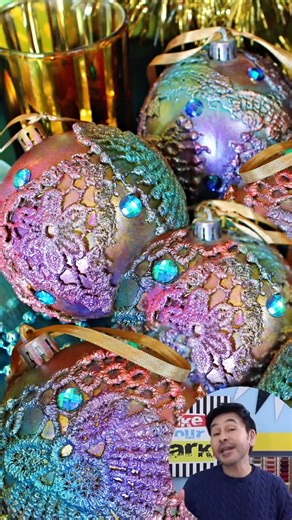 Mark Montano on Instagram: "Mark iridescent mermaid ornaments with me! #makeyourmark #christmasornaments"