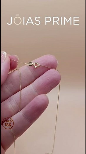 Corrente Ouro 18k Veneziana 45cm 0.30mm