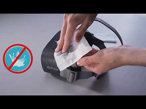 Cleaning a VR headset